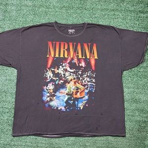 - Nirvana MTV Unplugged Distressed T-shirt Sz O/S